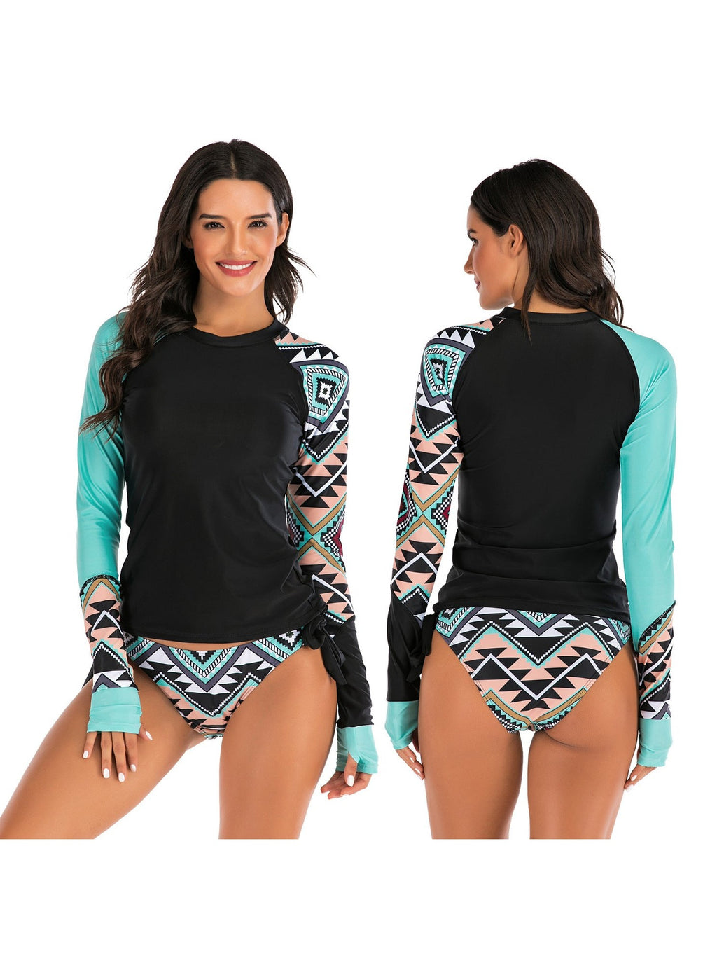 Long Sleeve Split Surfing Suit | Modest Women's Swimwear