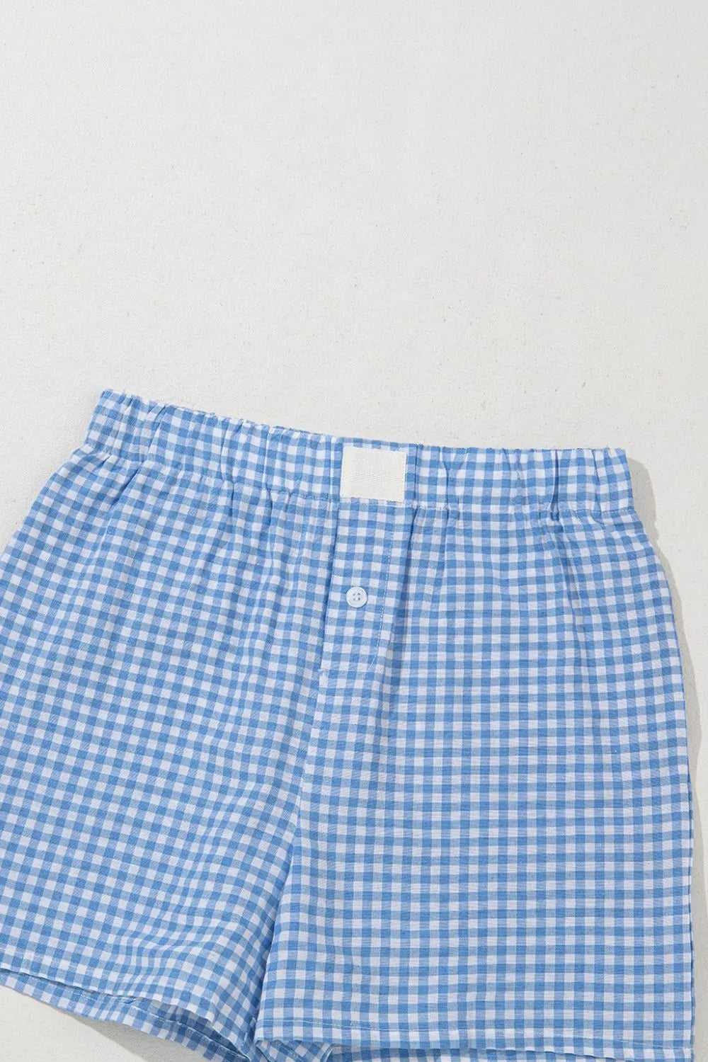 Plaid Gingham High Waist Shorts