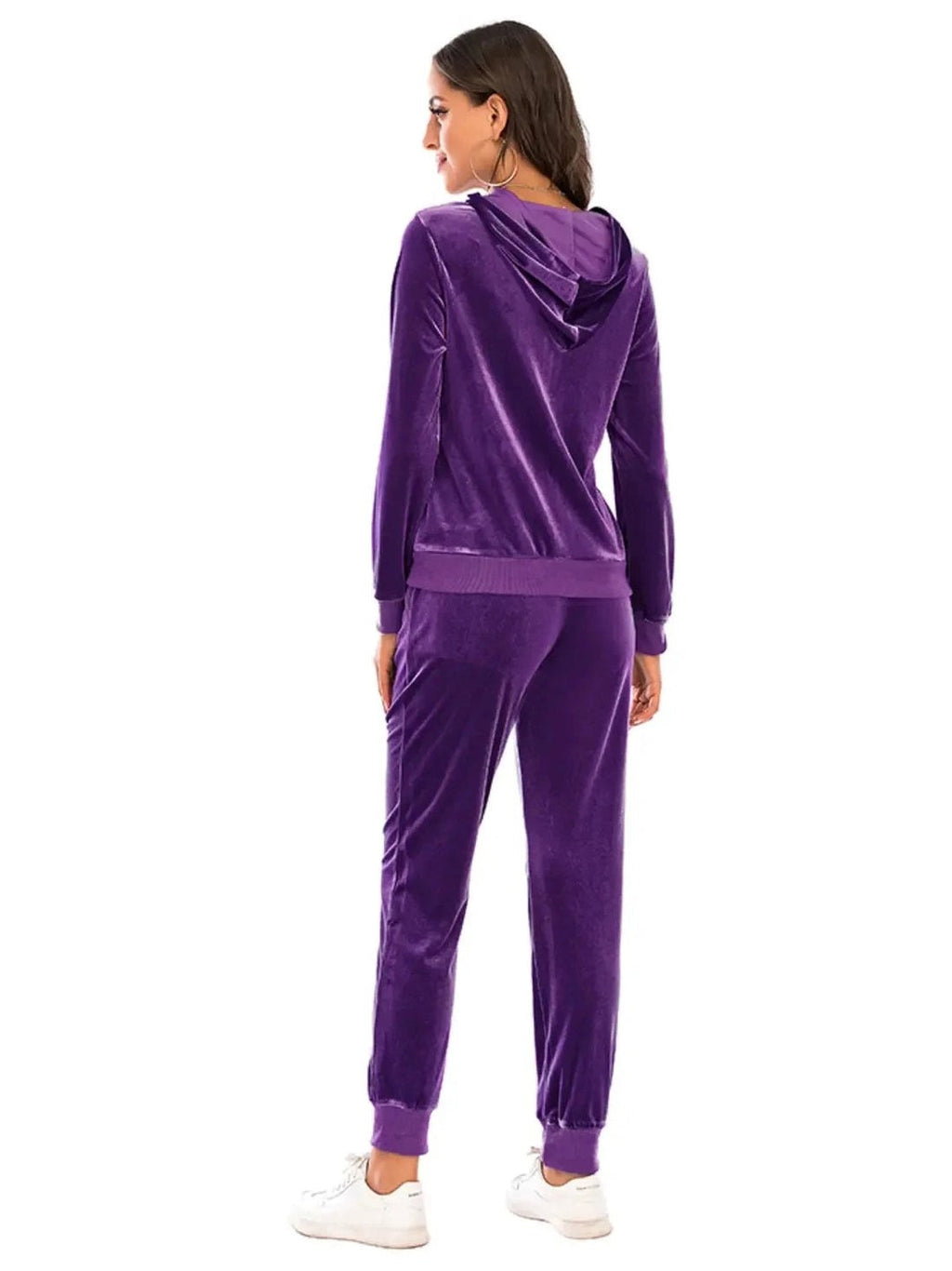 Zip-Up Hooded Jacket and Pants Set -- 