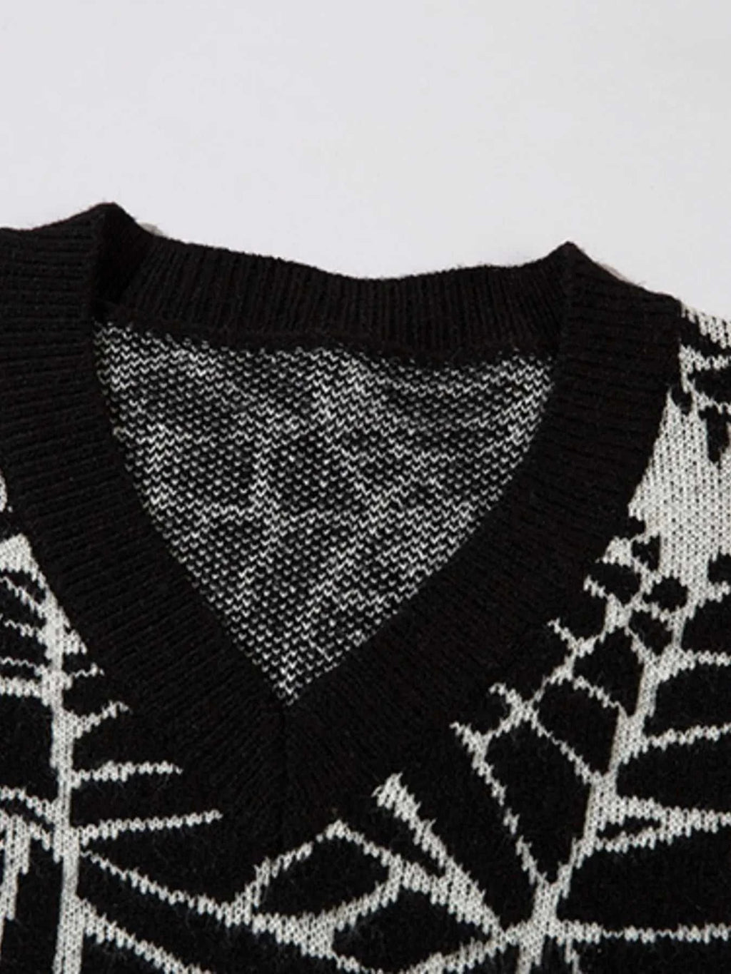 Men's Spider Web V-Neck Sweater Vest