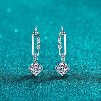 2 Carat Moissanite 925 Sterling Silver Earrings