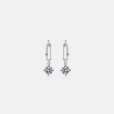 2 Carat Moissanite 925 Sterling Silver Earrings