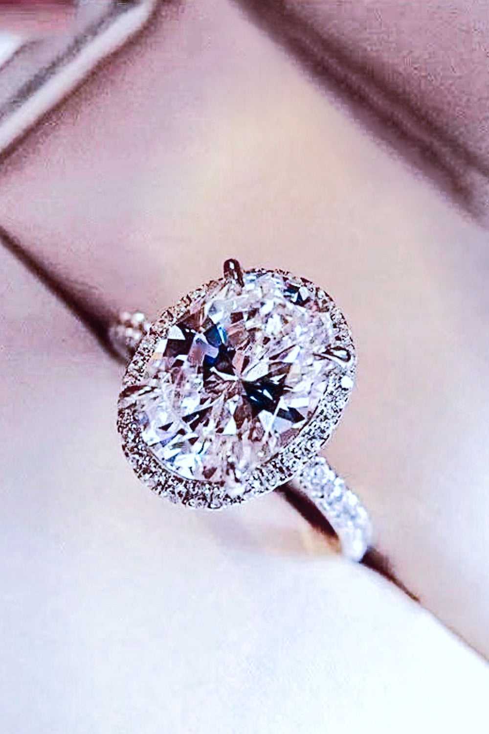 2 Carat Moissanite Platinum Plated Ring