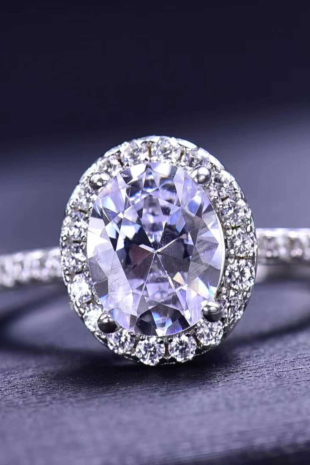 2 Carat Moissanite Platinum Plated Ring