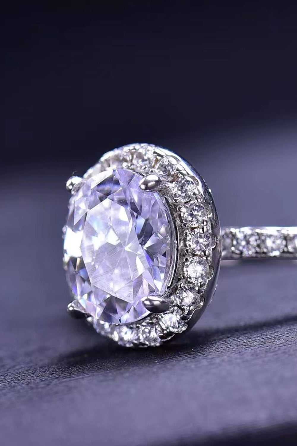 2 Carat Moissanite Platinum Plated Ring