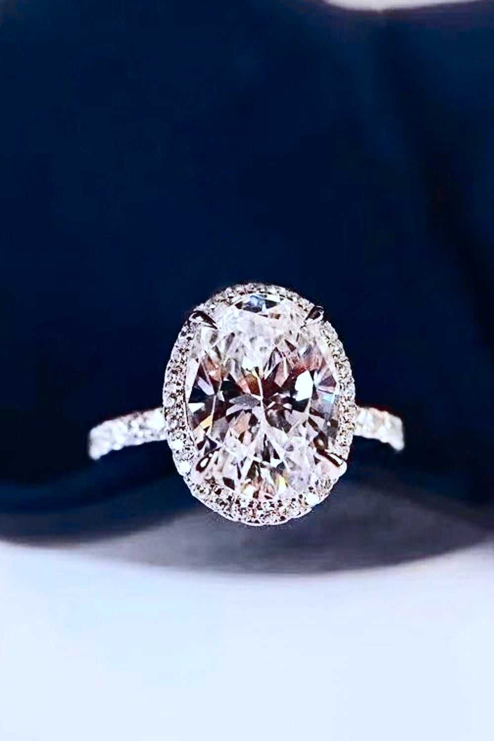 2 Carat Moissanite Platinum Plated Ring