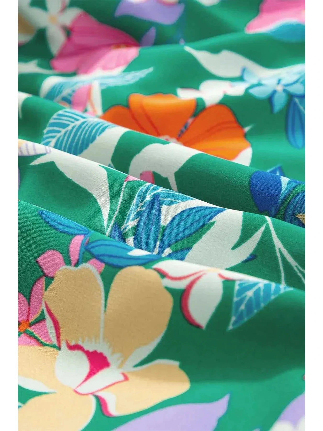 Tiered Ruffled Printed Sleeveless Dress -- 