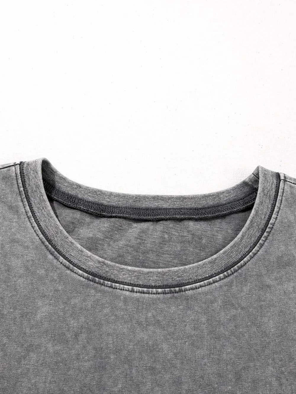 Mineral Wash Half Sleeve Vintage T Shirt -- 