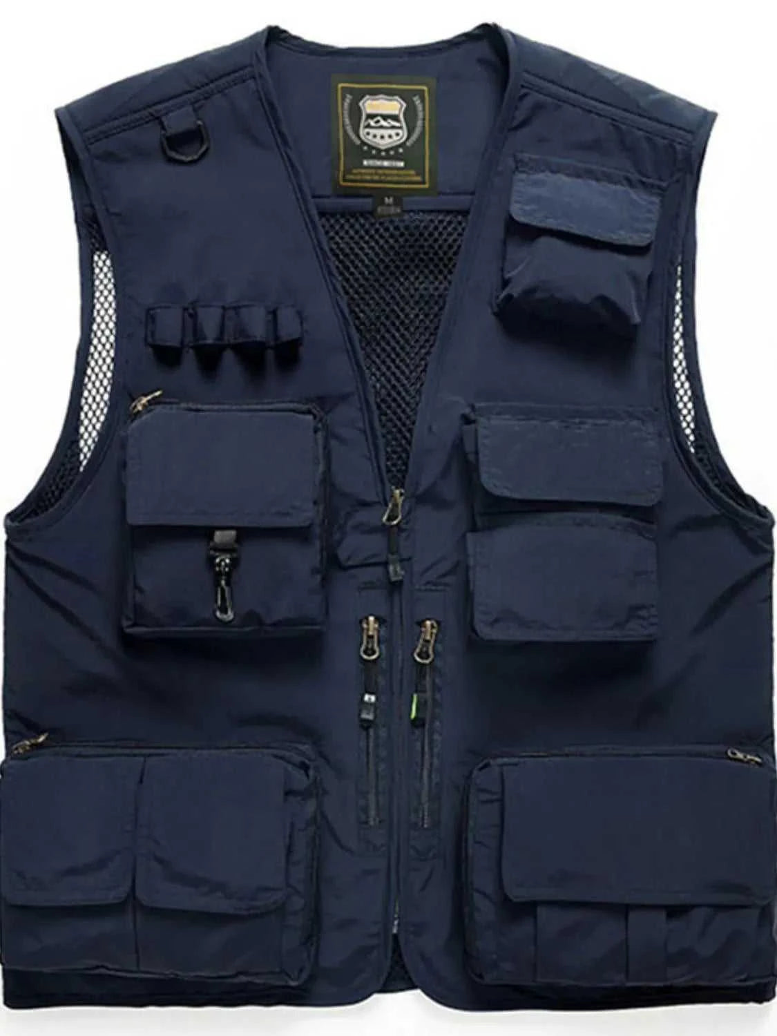 Men's Full Size Mesh Zip Up Vest Plus Size
