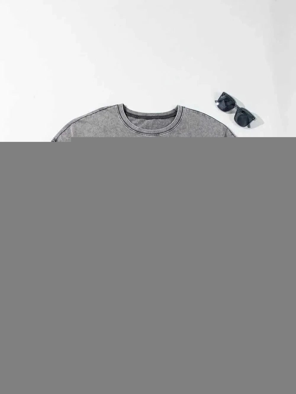 Mineral Wash Half Sleeve Vintage T Shirt -- 