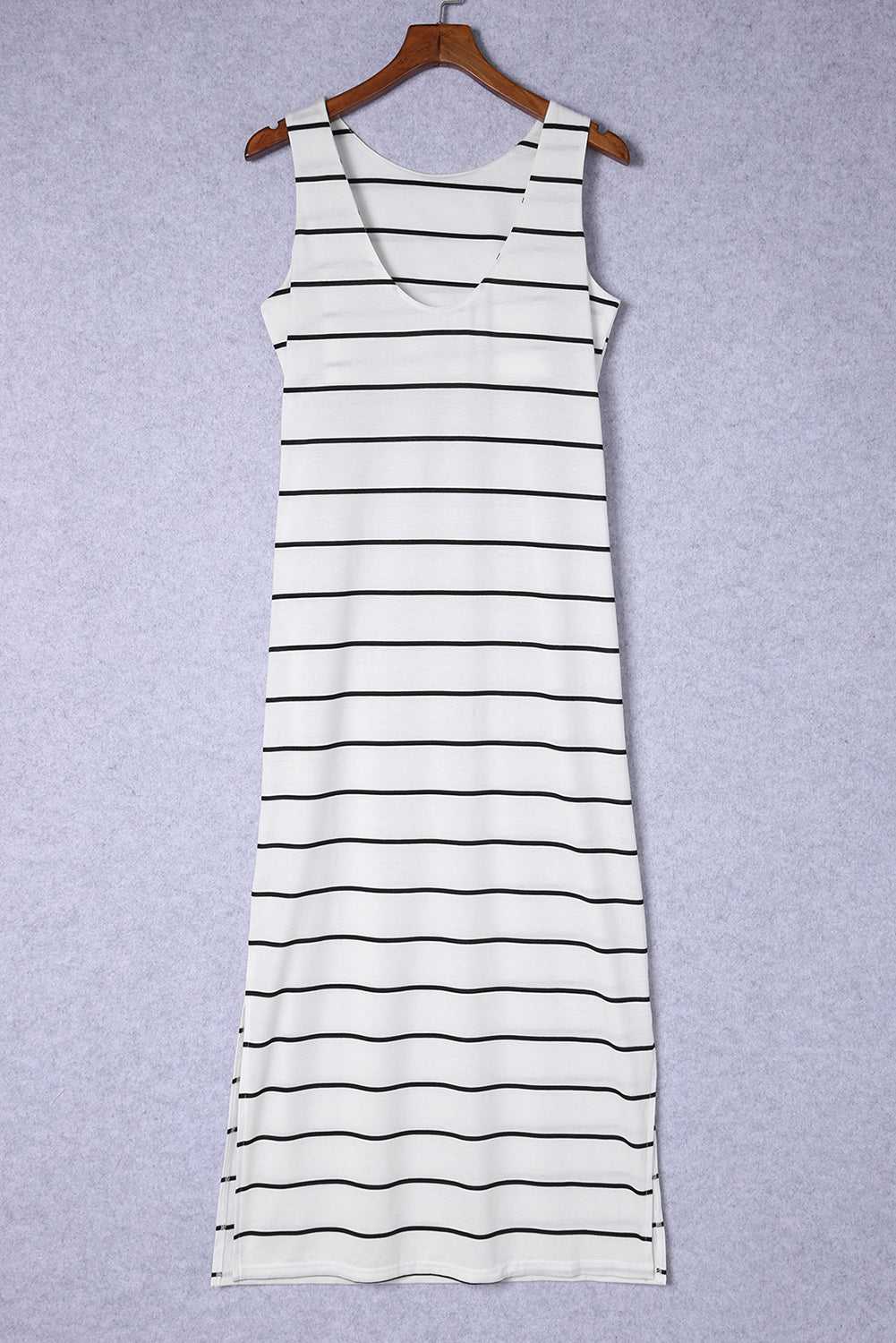 Striped Slit Sleeveless Maxi Dress - product_type from hopeford-streams.myshopify.com