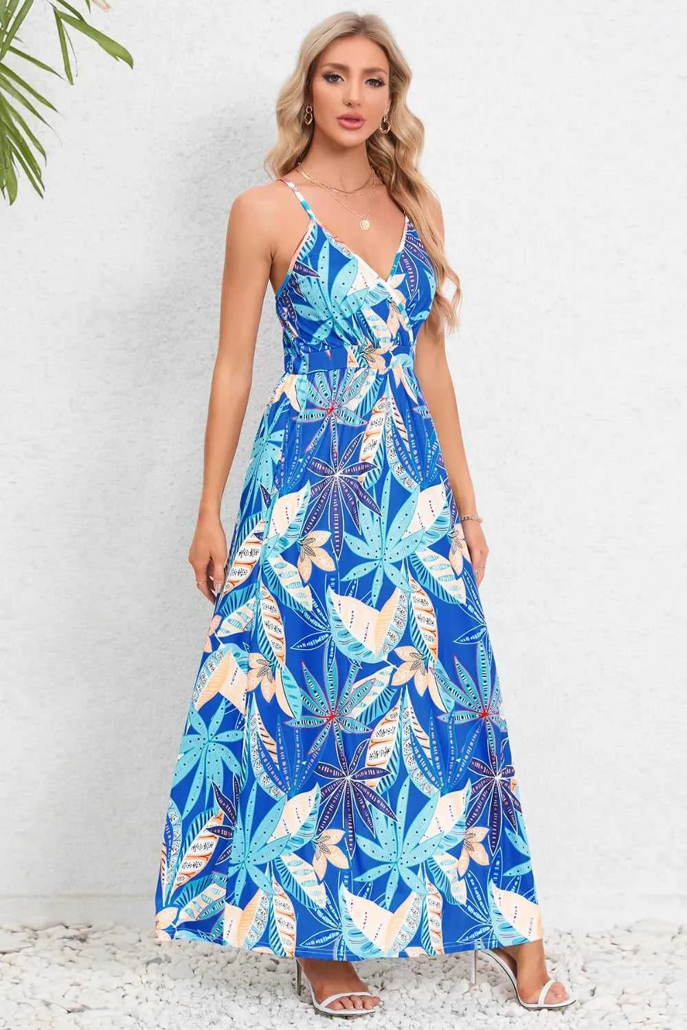 Printed Surplice Maxi Cami Dress - product_type from hopeford-streams.myshopify.com