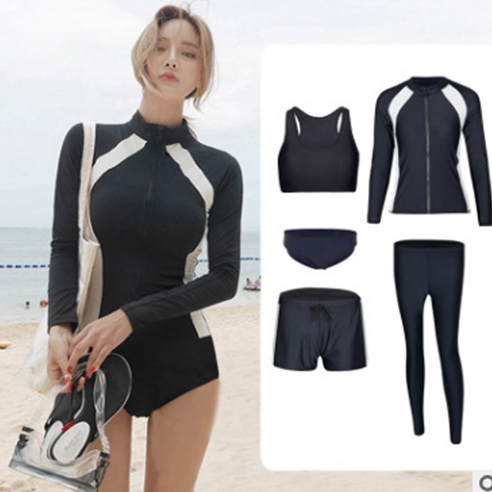 Long Sleeve Rash Guard 5-Piece Swim Set | Modest Swimwear