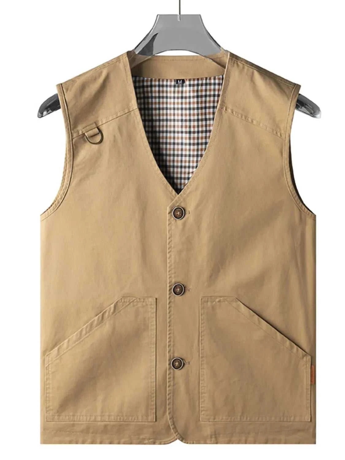 Men's Plus Size Button Up Vest