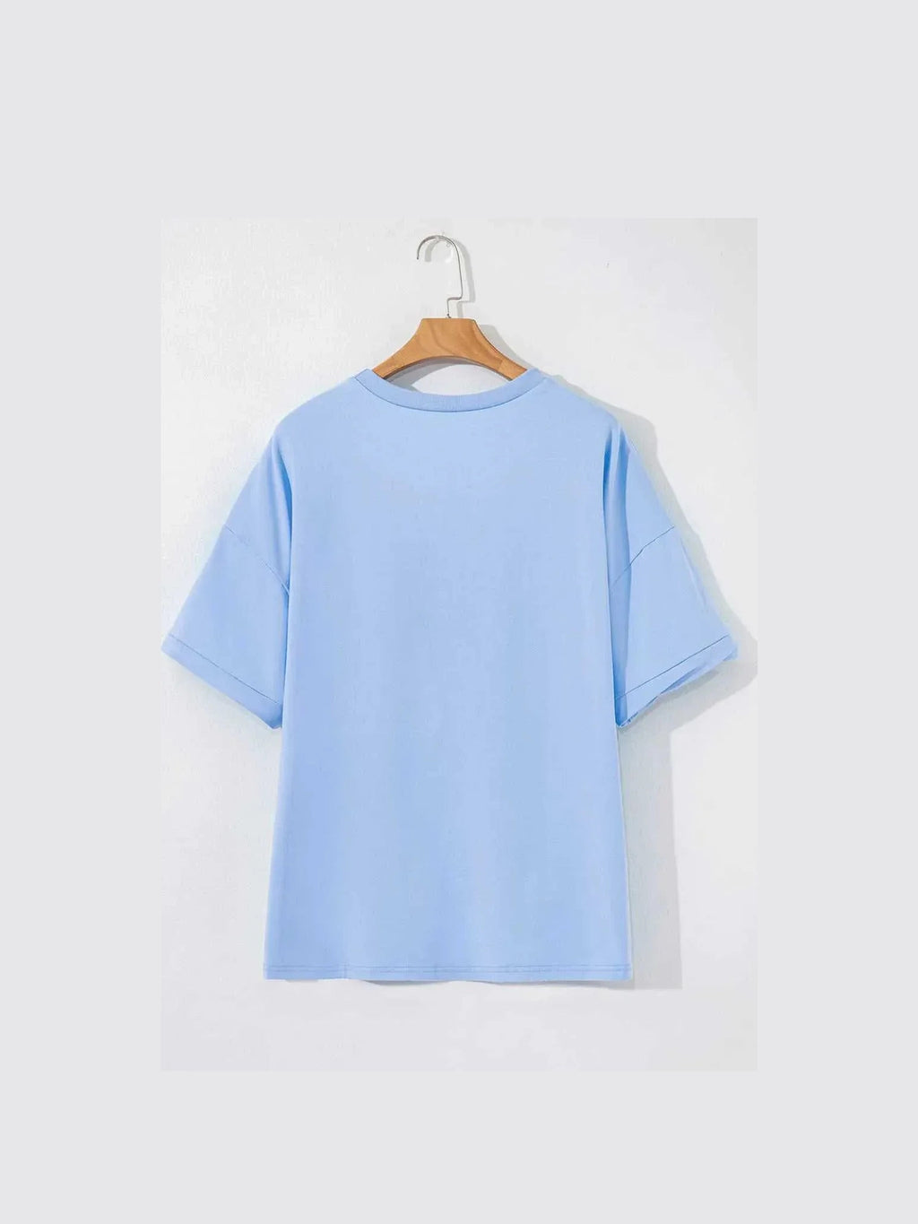 Loose Half Sleeve Hi Low Hem T Shirt -- 