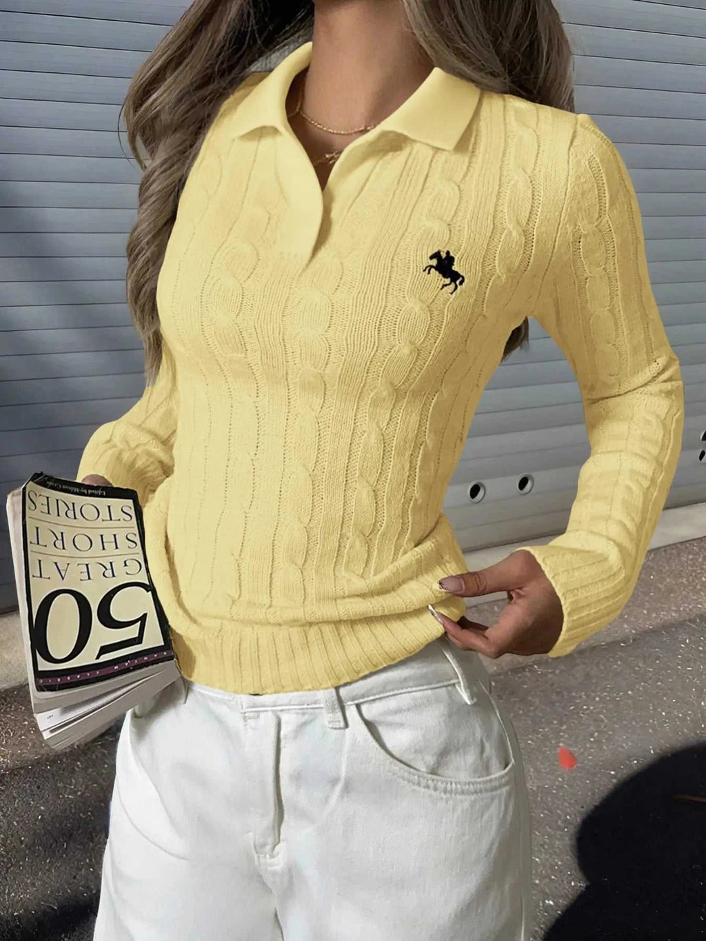 Cable Knit Long Sleeve Sweater