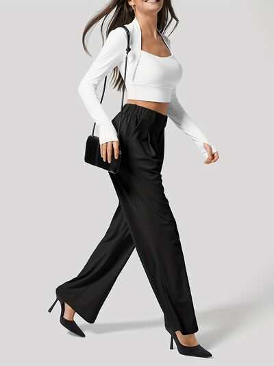Women's Wide Leg Pants with Pockets
