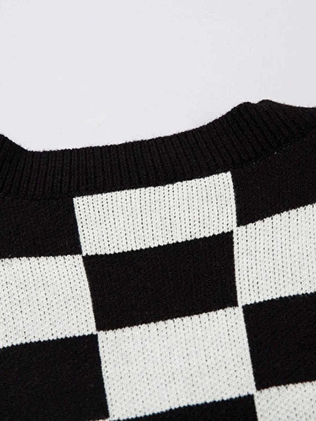 Men's Checkered Heart Pattern Sweater Vest