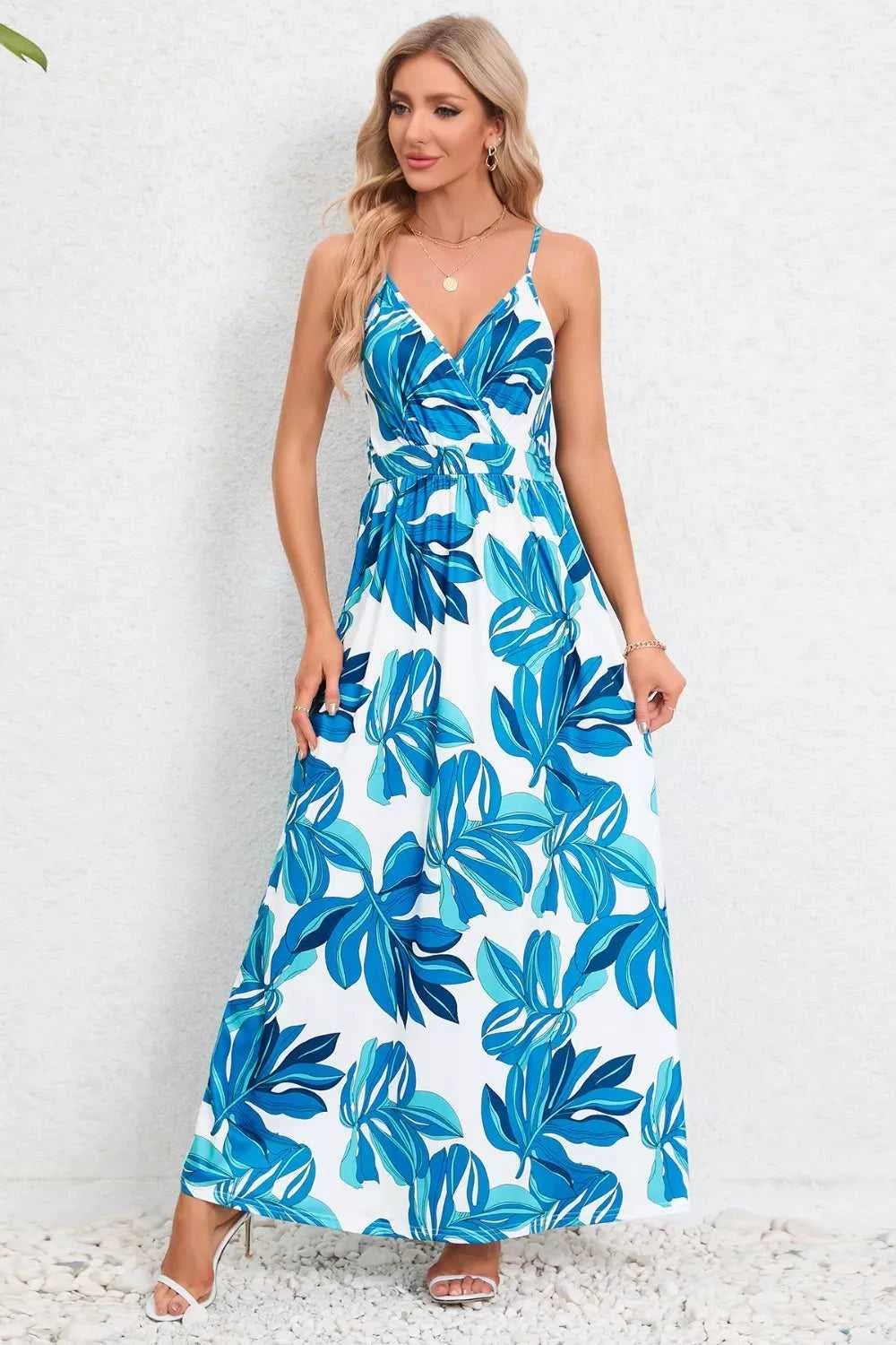 Printed Surplice Maxi Cami Dress - product_type from hopeford-streams.myshopify.com