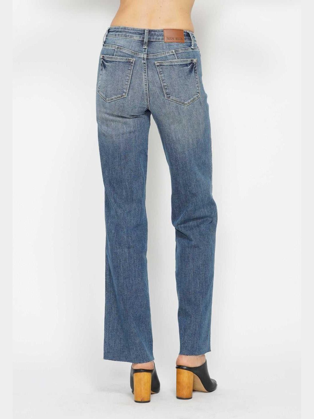 Judy Blue Full Size Tummy Control Straight Jeans -- 