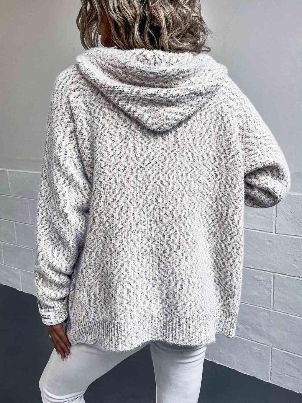 Zip-Up Hooded Sweater -- 