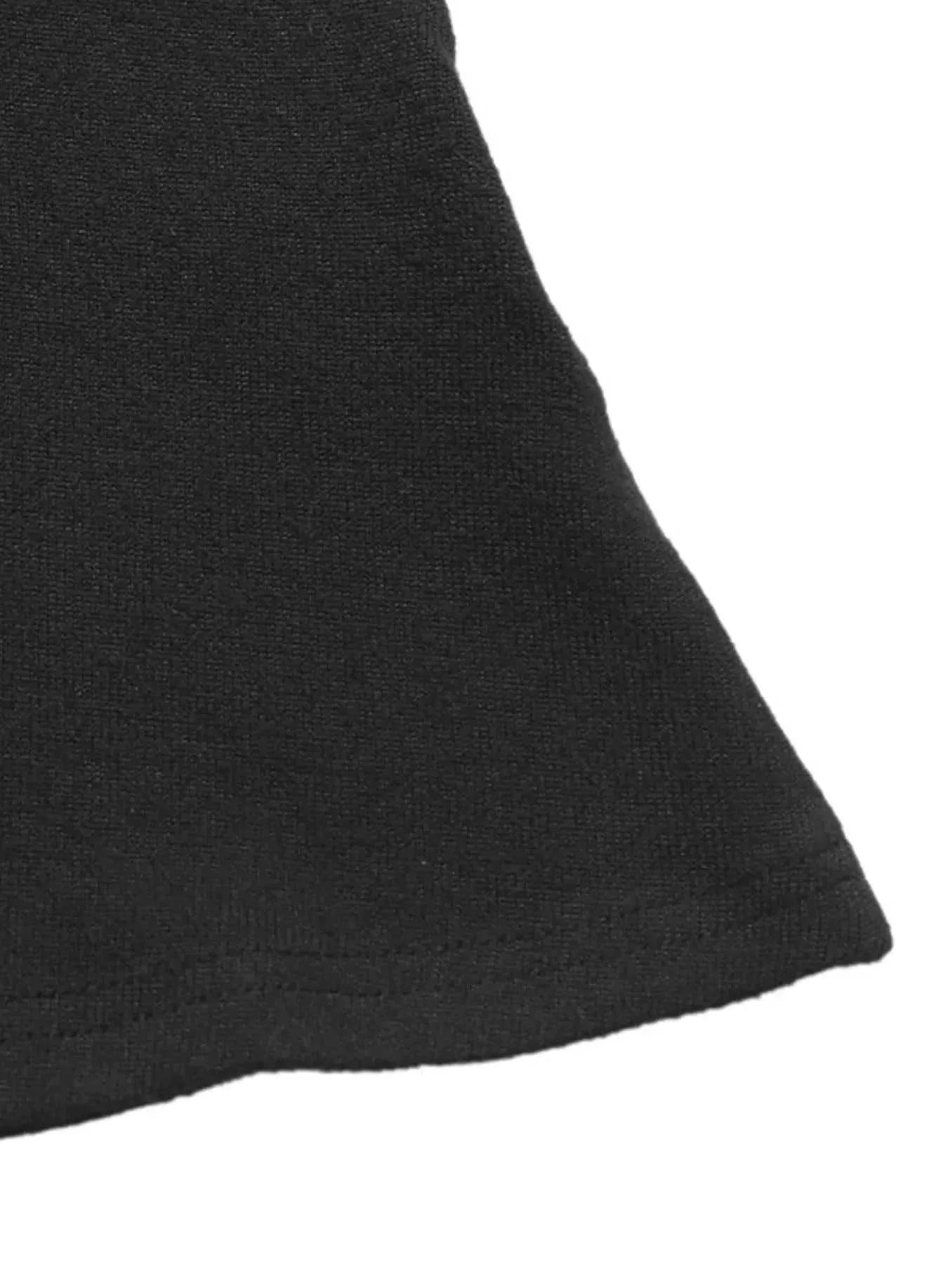 Asymmetrical Contrast Long Sleeve Dress -- 