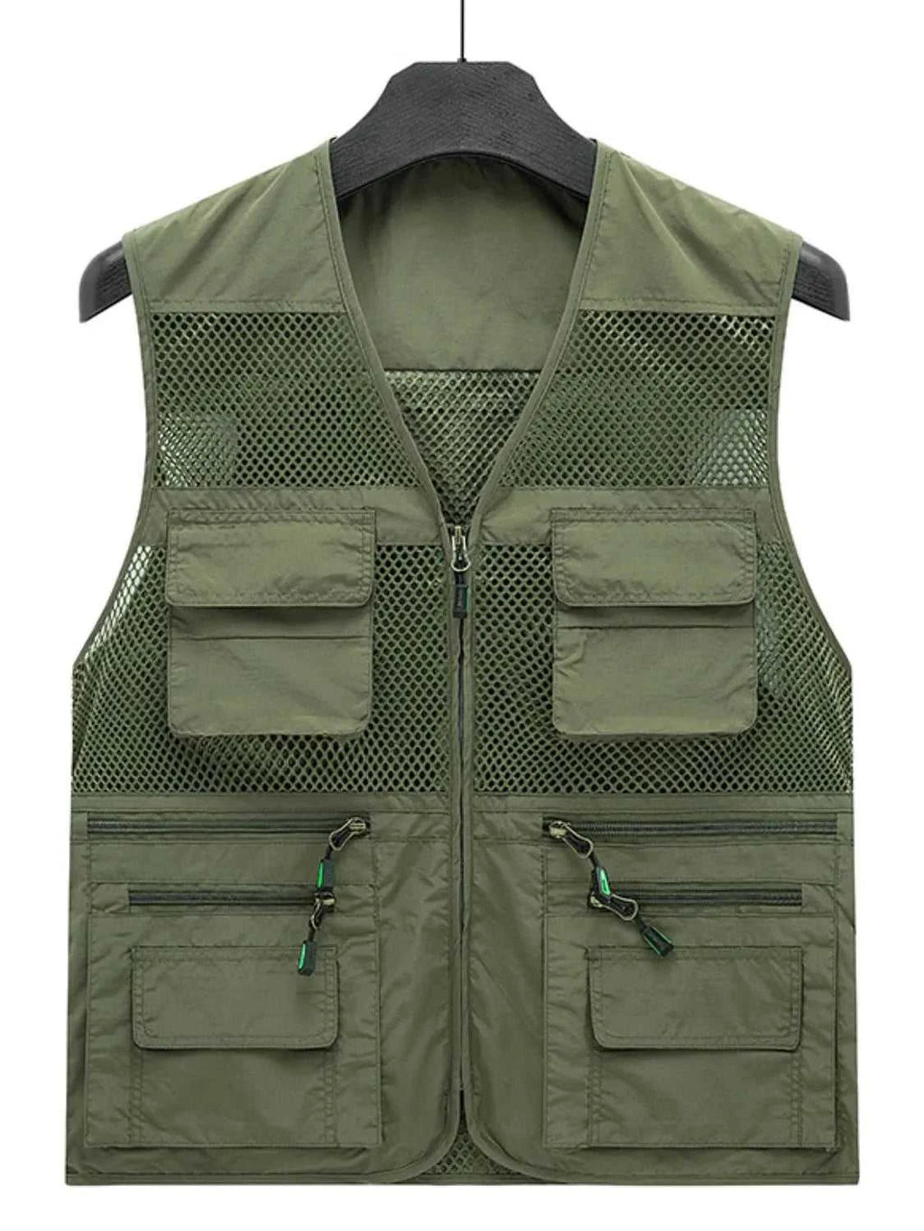 Men's Plus Size Zip Up Mesh Vest