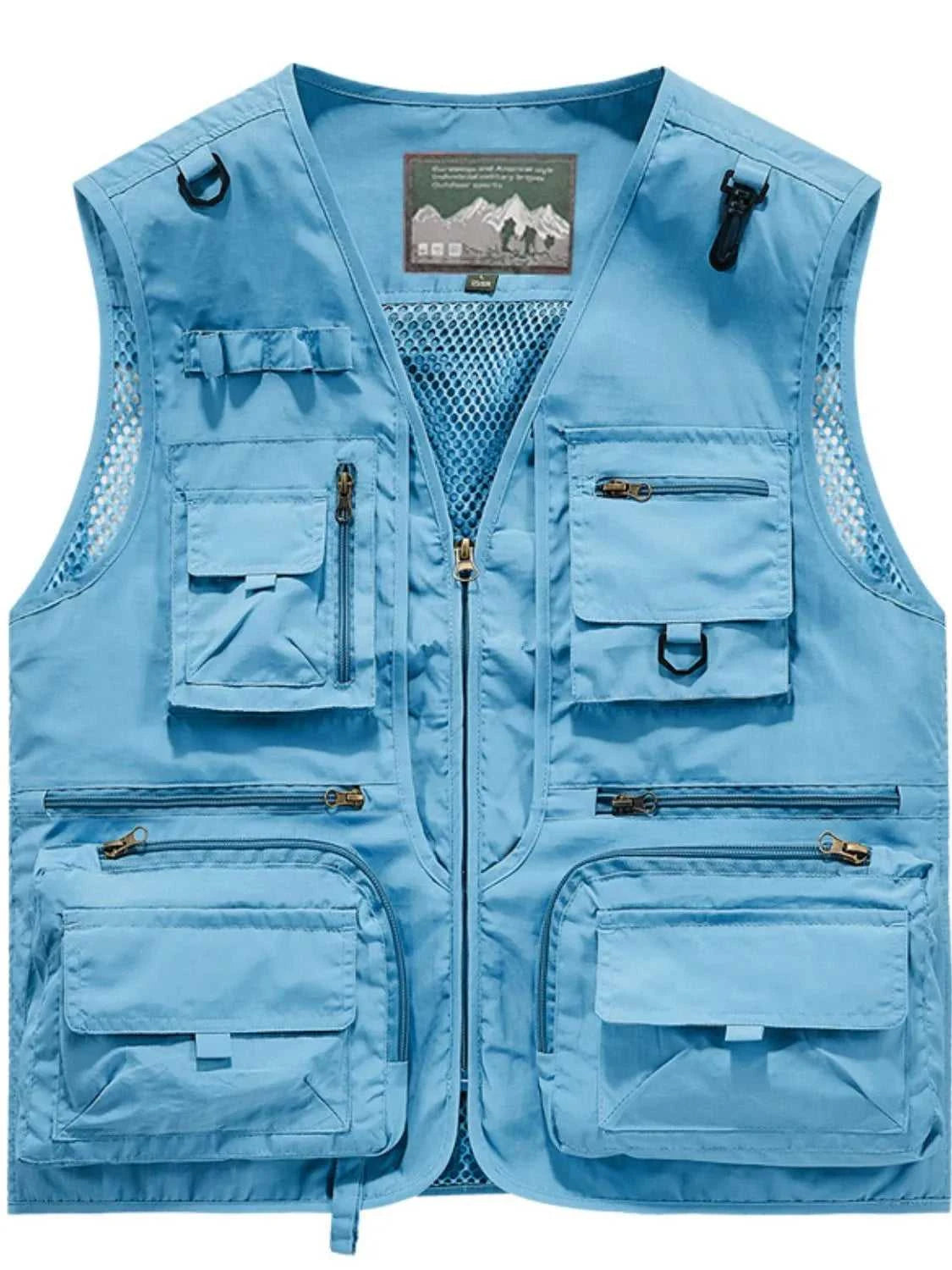 Men's Full Size Zip Up Vest Plus Size