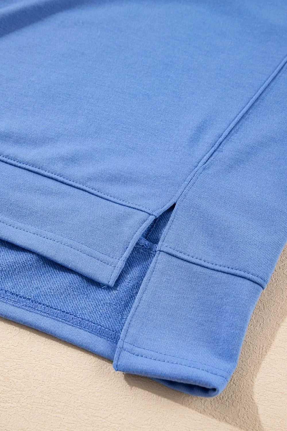 Drawstring Zipped Short Sleeve Hoodie and Shorts Set -- 