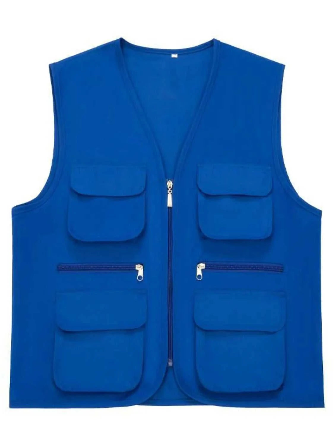 Men's Plus Size Pocketed Zip Up Vest
