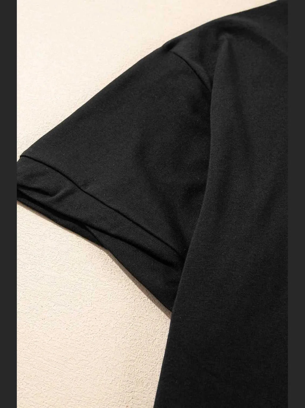 Loose Half Sleeve Hi Low Hem T Shirt -- 