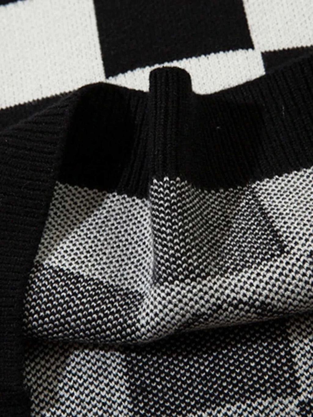 Men's Checkered Heart Pattern Sweater Vest