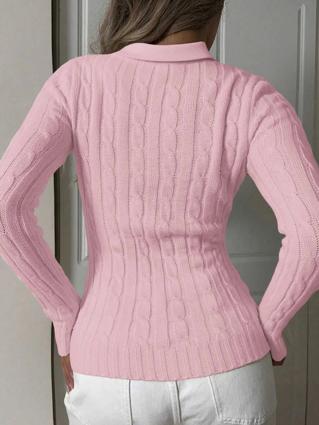 Cable Knit Long Sleeve Sweater