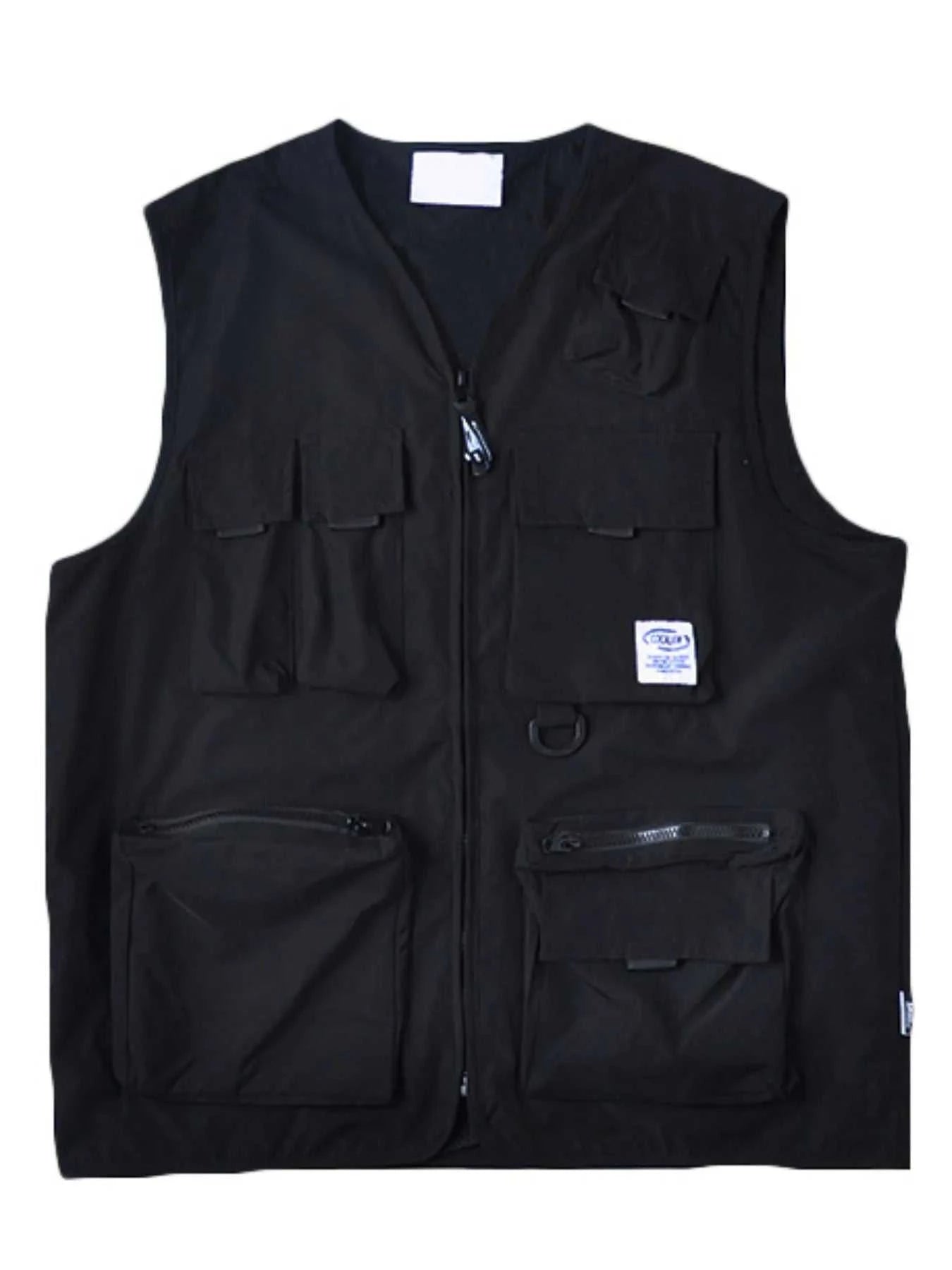 Men's Plus Size Zip Up Cargo Vest