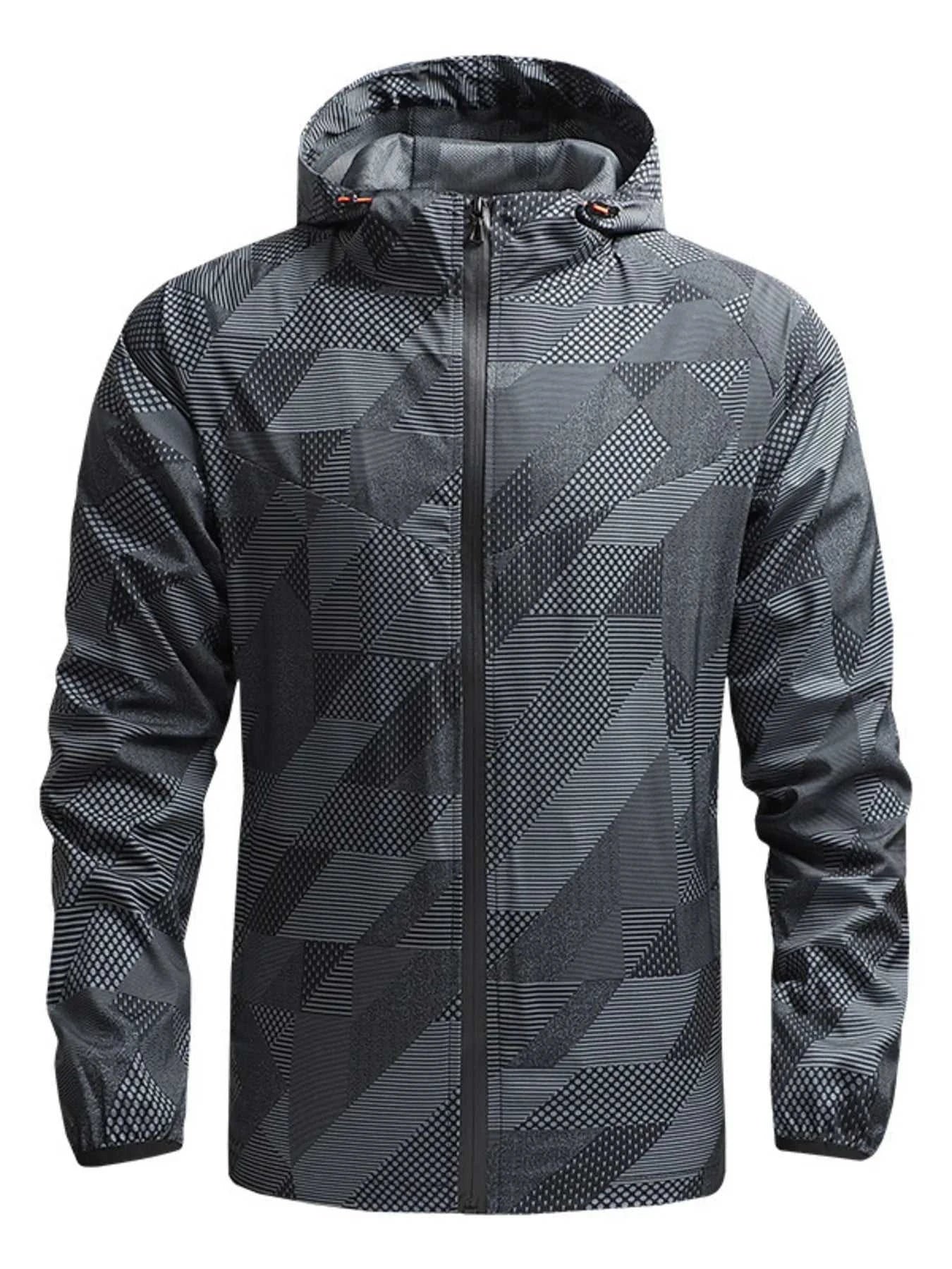 Men's Full Size Zip Up Hooded Jacket Plus Size