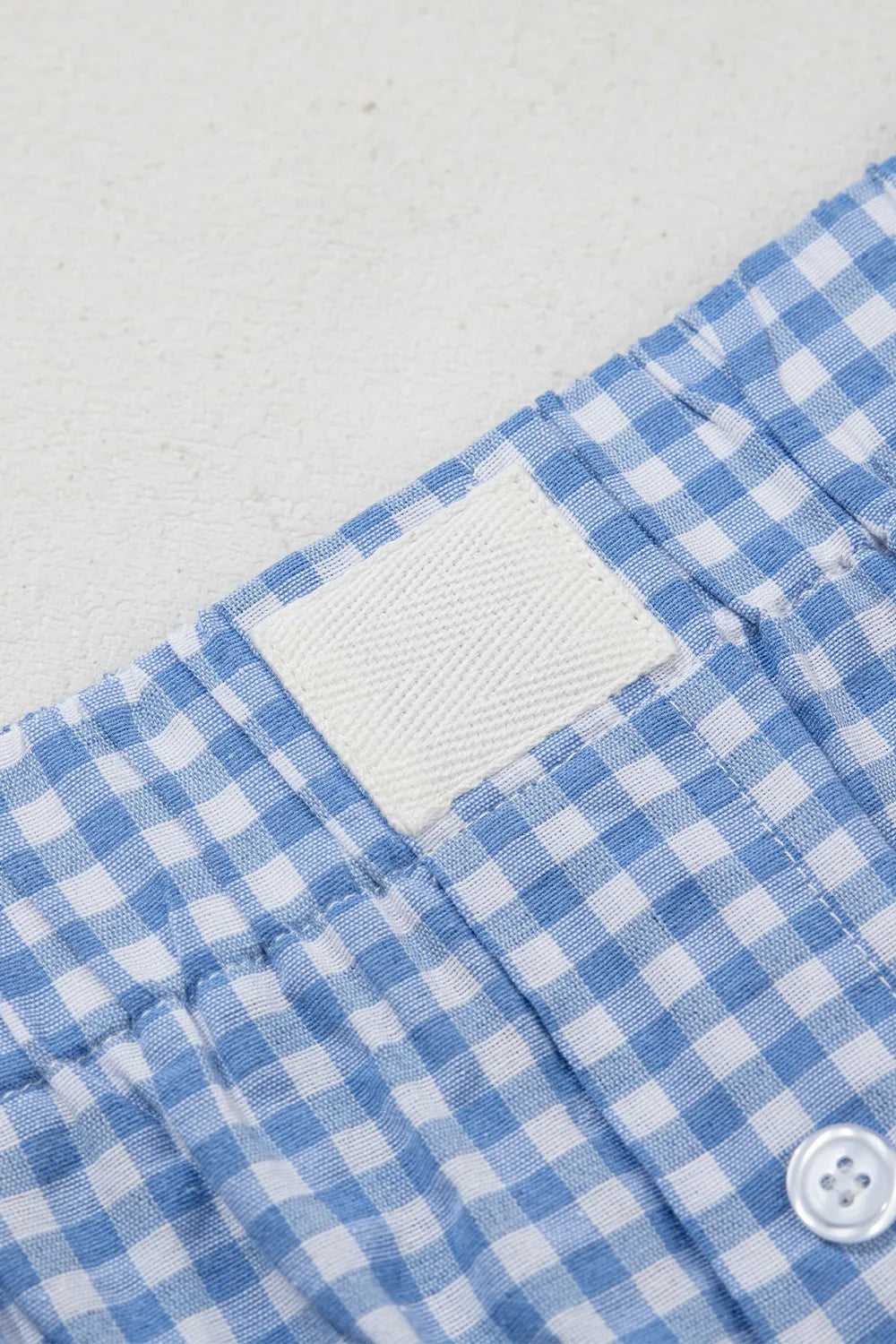 Plaid Gingham High Waist Shorts