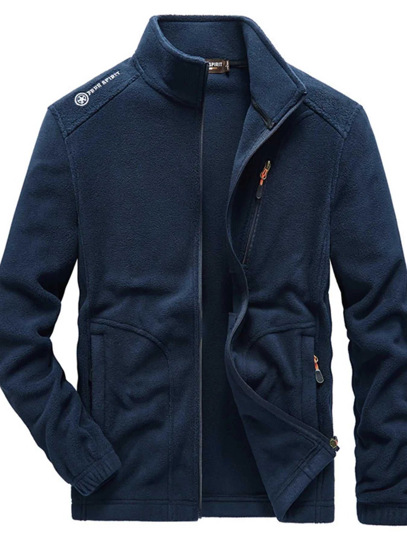 Men's Plus Size Zip Up Tactical Jacket with Pockets