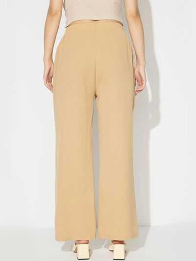 Wide Leg Pants with Pockets for Women's Comfort