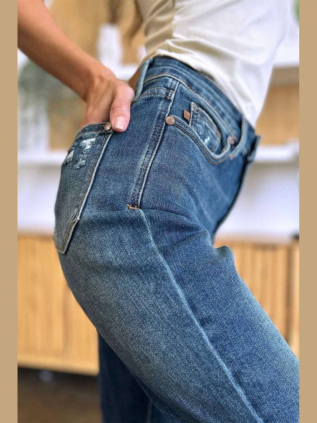 Judy Blue Full Size Tummy Control High Waist Slim Jeans -- 