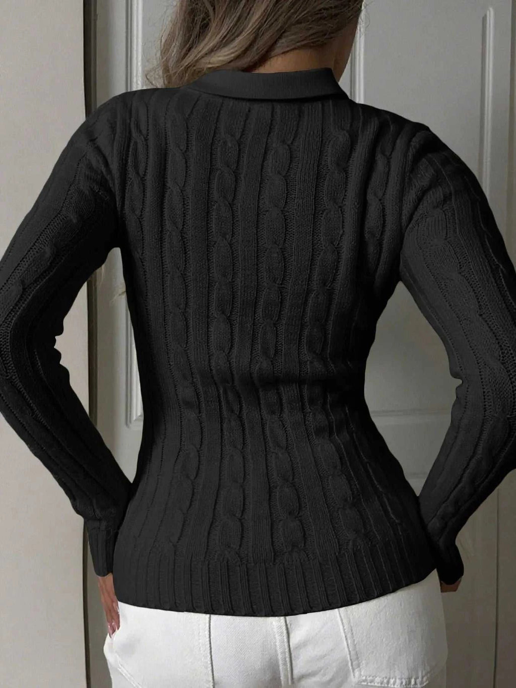 Cable Knit Long Sleeve Sweater
