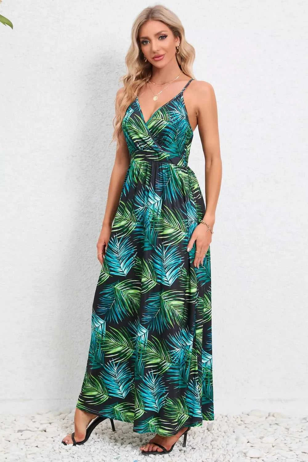 Printed Surplice Maxi Cami Dress - product_type from hopeford-streams.myshopify.com
