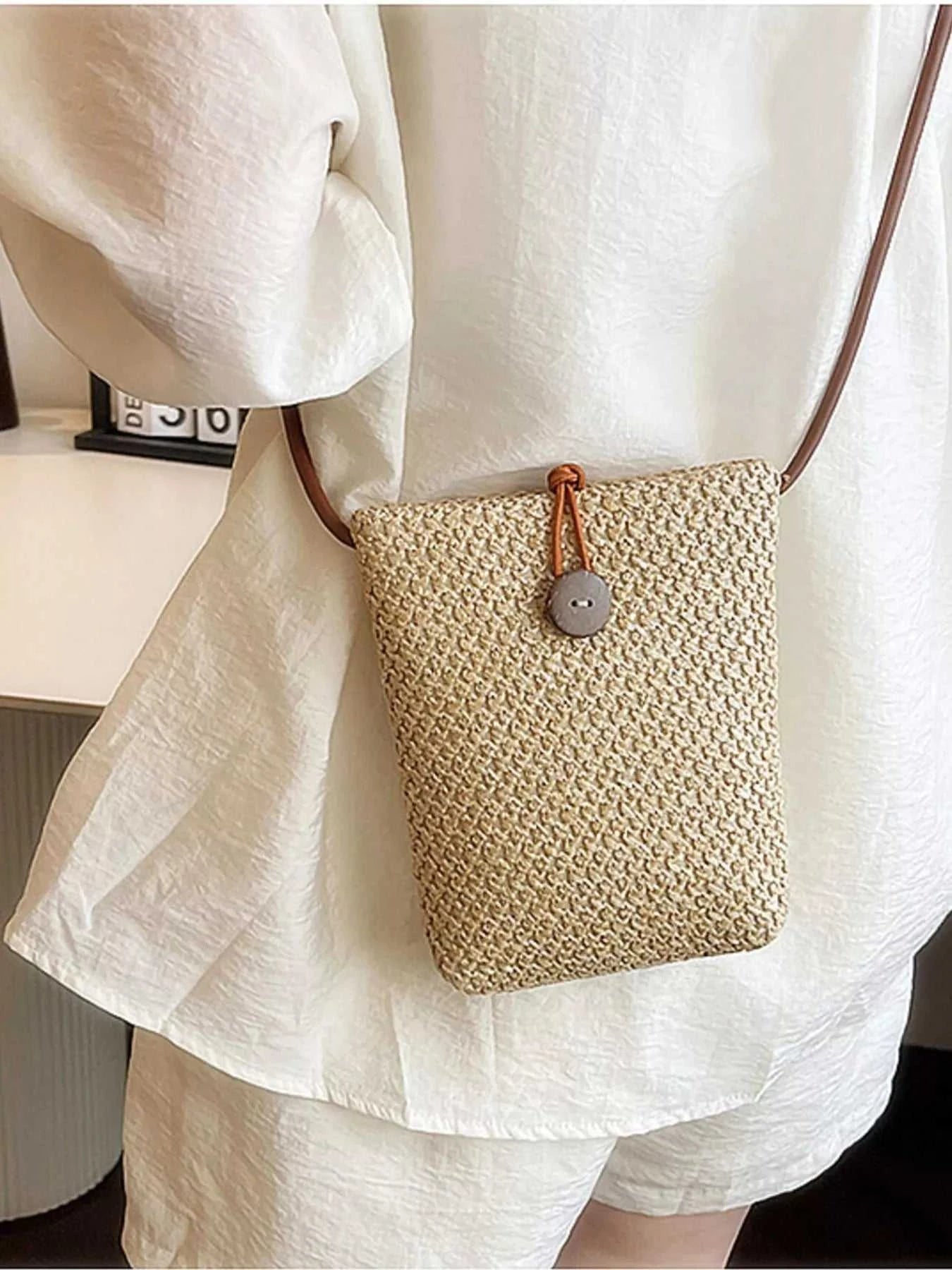 Straw Woven Crossbody Bag