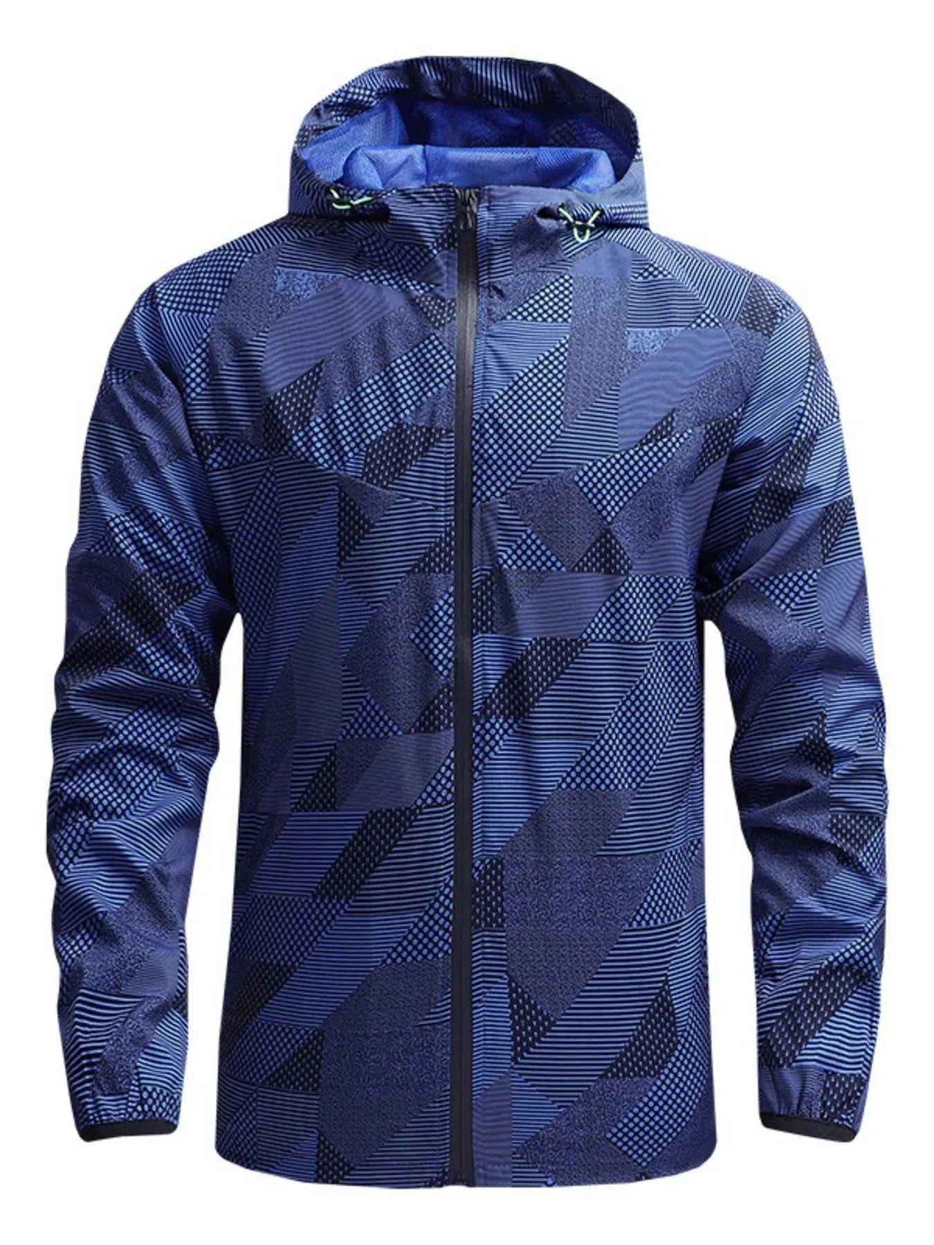 Men's Full Size Zip Up Hooded Jacket Plus Size