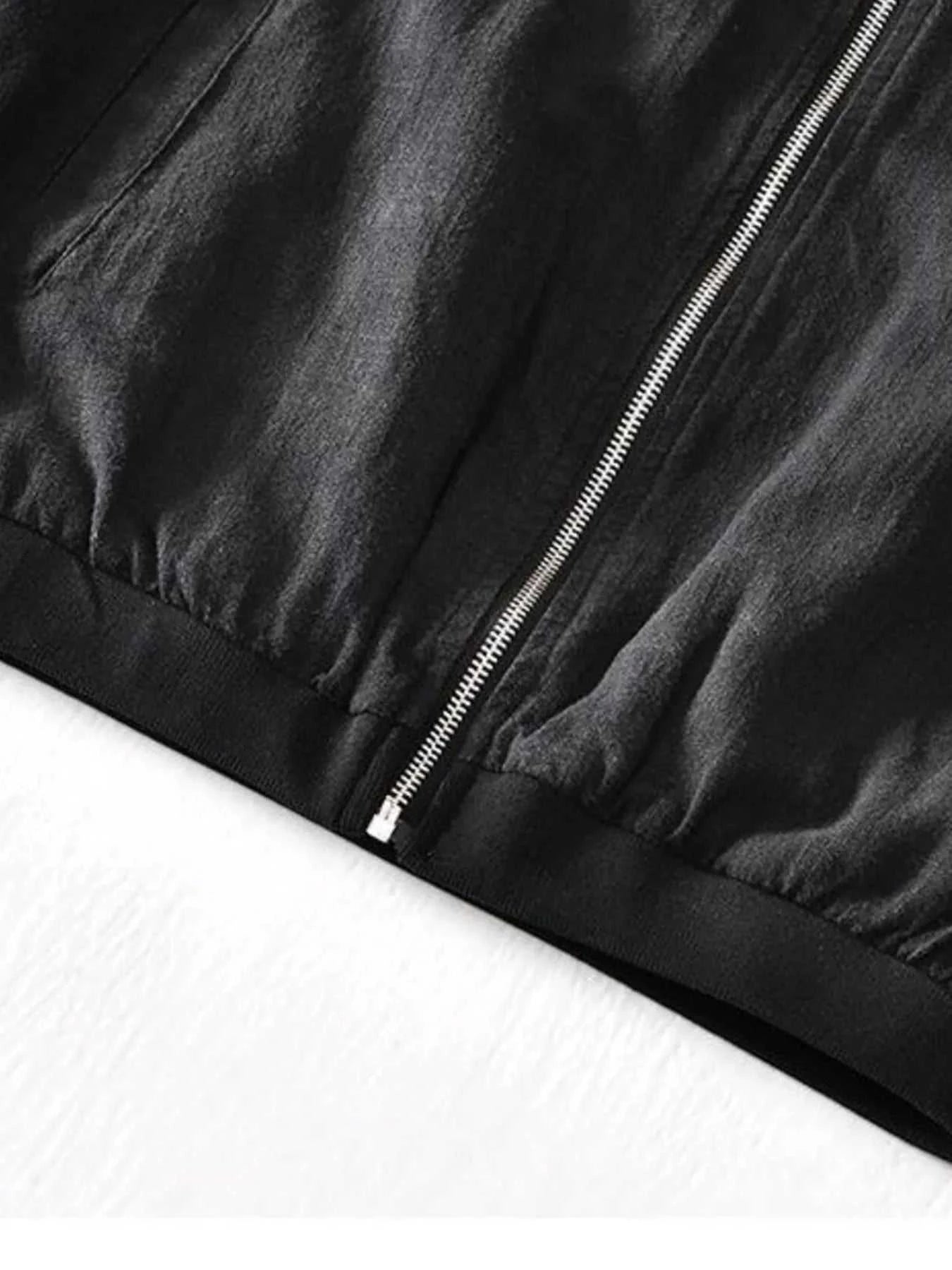Men's Plus Size Zip Up Long Sleeve Jacket