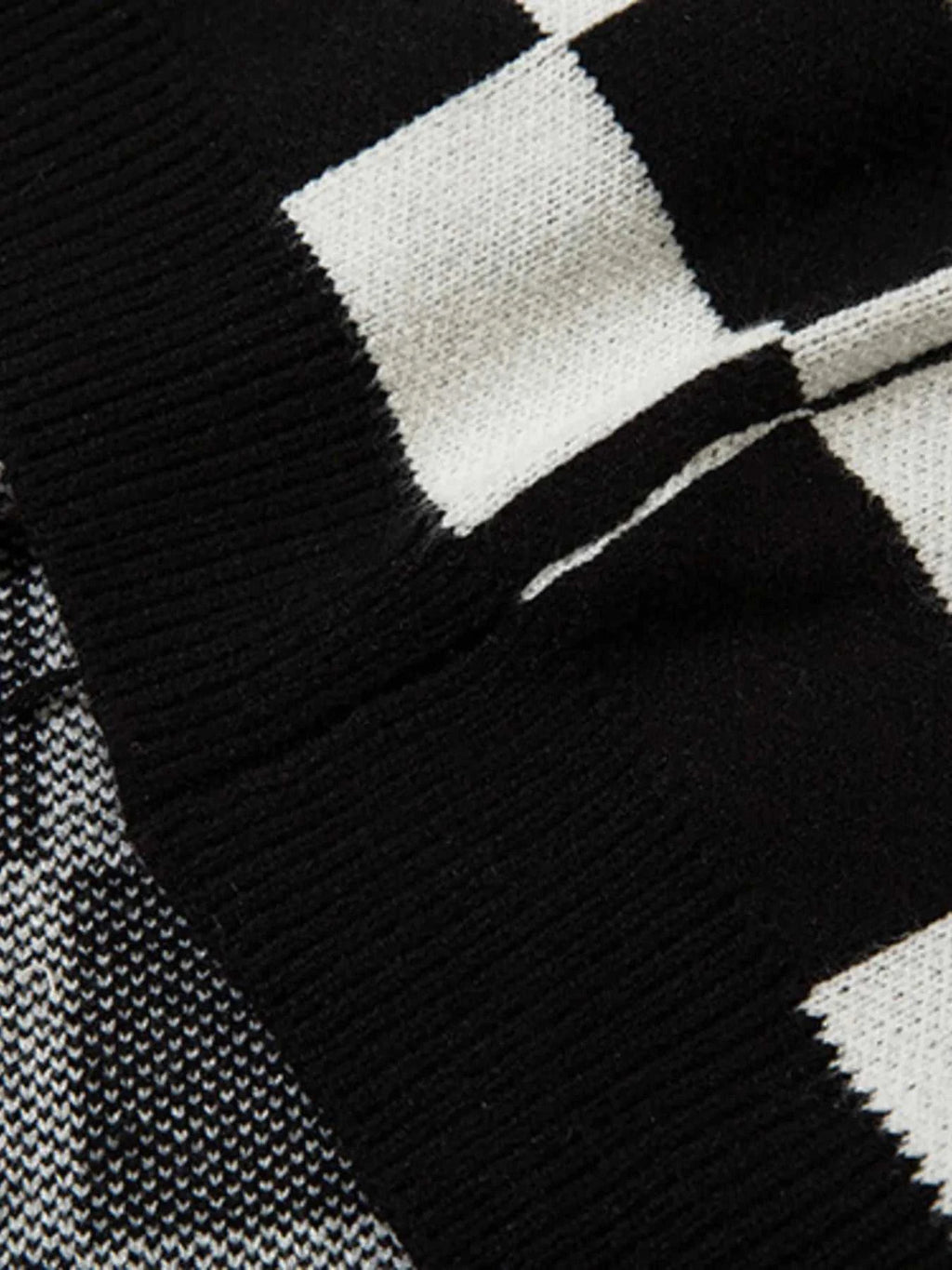 Men's Checkered Heart Pattern Sweater Vest