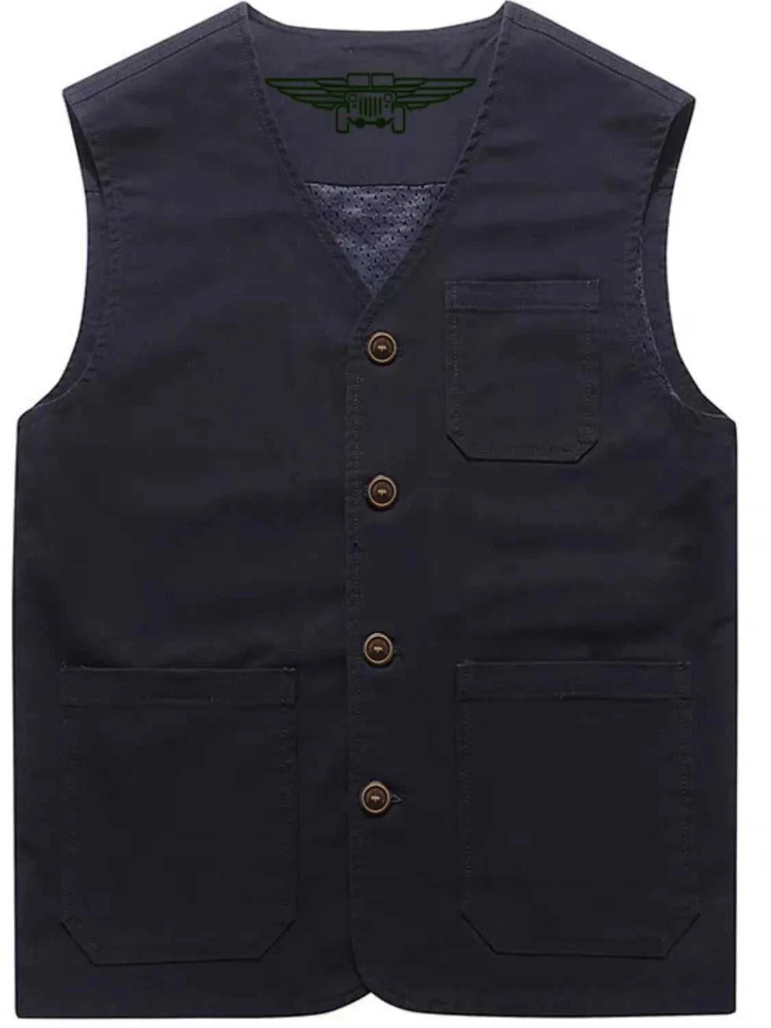 Men's Plus Size Button Up Vest
