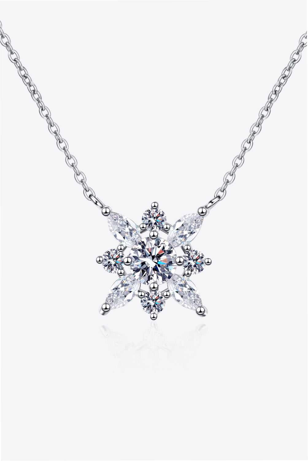 Moissanite Rhodium-Plated Necklace