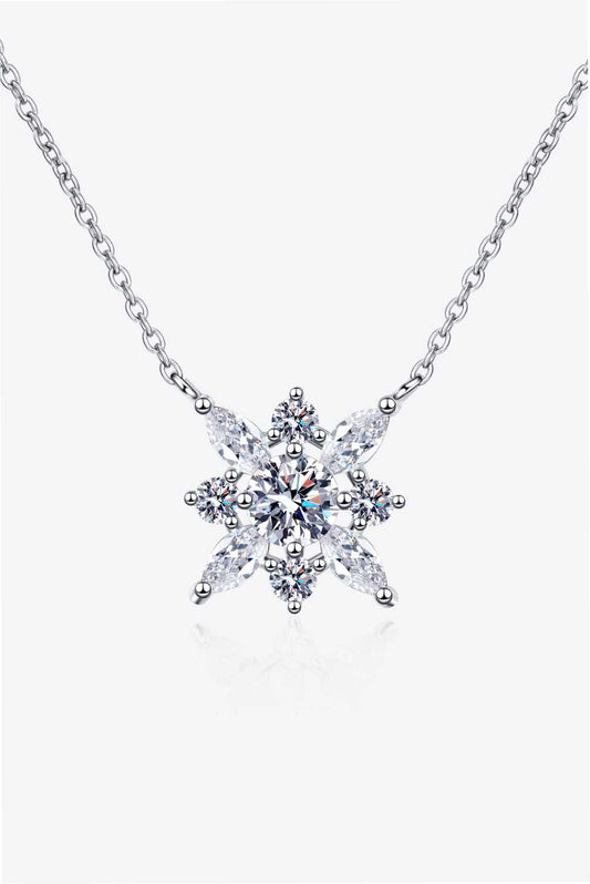 Moissanite Rhodium-Plated Necklace