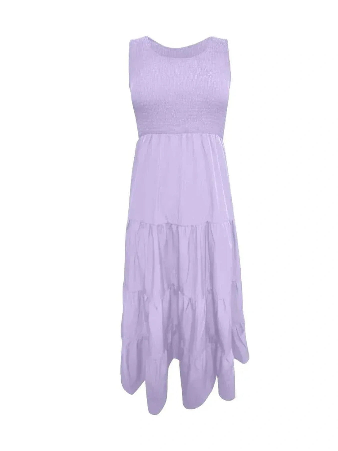 Tiered Smocked Wide Strap Dress -- 