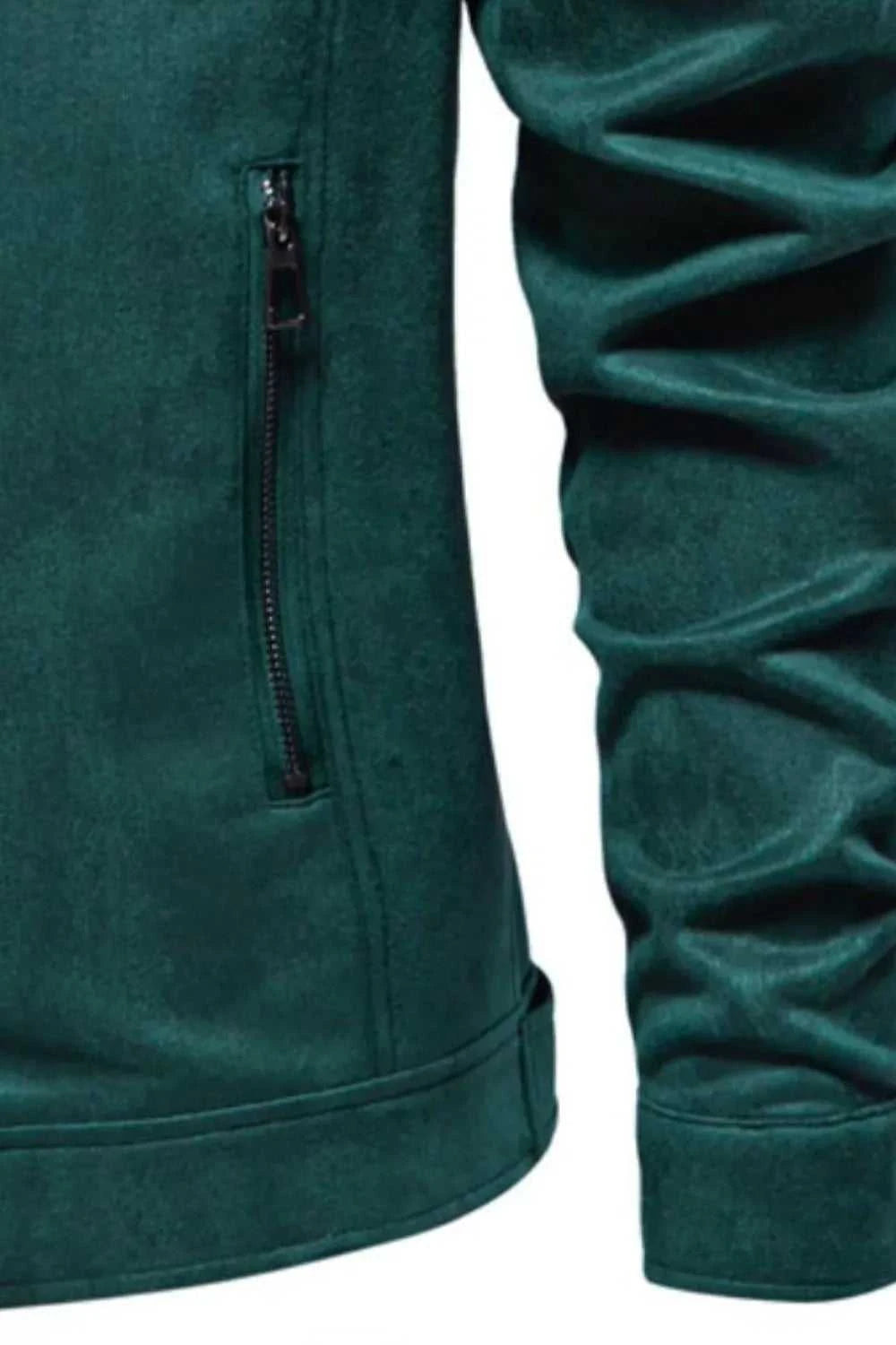 Men's Zip Up Long Sleeve Biker Jacket